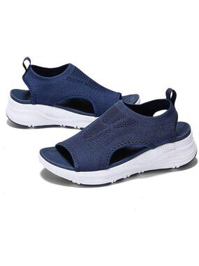 Women's Blue Comfortable Orthopaedic Arch Support Walking Athletic Sandals